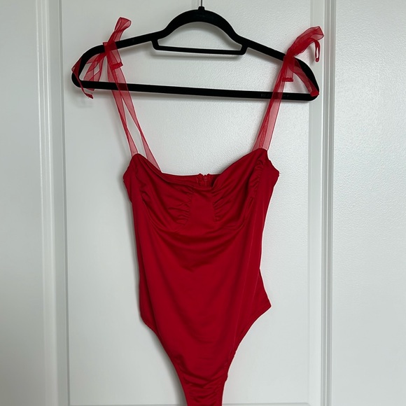 Princess Polly Tops - Princess Polly red bodysuit